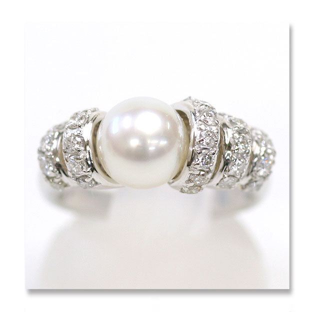 プラチナ900　真珠　指輪