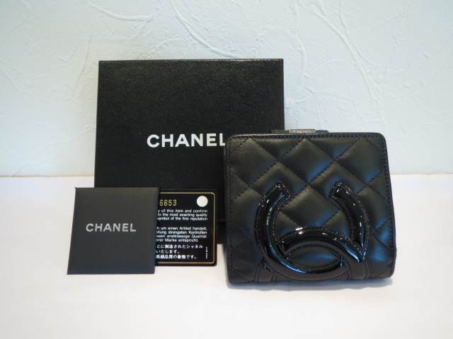 シャネル　カンボンライン　折り財布　箱・カード付