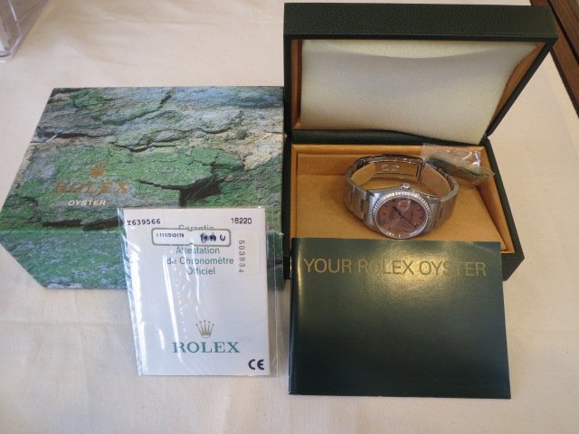 ROLEX　メンズデイトジャスト　ピンクローマン