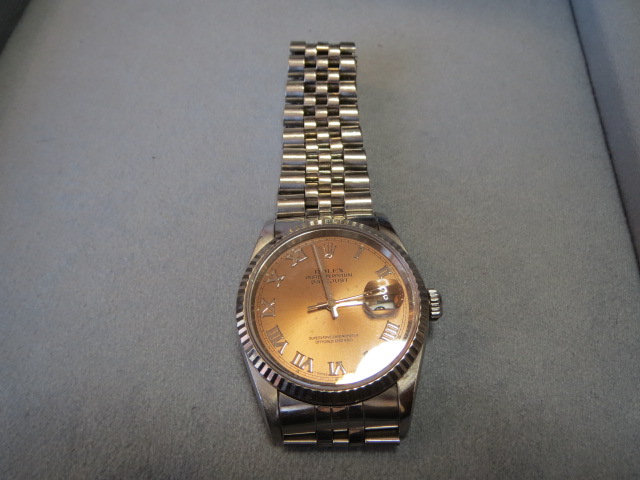 ロレックス　デイトジャスト・ピンクローマン