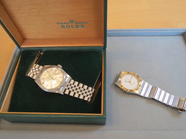 ロレックスデイトジャスト　　オメガコンステレーション