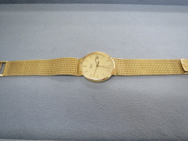 K18　ショパール　紳士腕時計